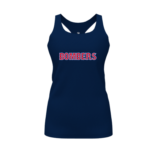 [CUS-DFW-RCBK-PER-NVY-FYS-LOGO1] Racerback Tank Top (Female Youth S, Navy, Logo 1)