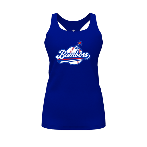 [CUS-DFW-RCBK-PER-RYL-FYS-LOGO2] Racerback Tank Top (Female Youth S, Royal, Logo 2)