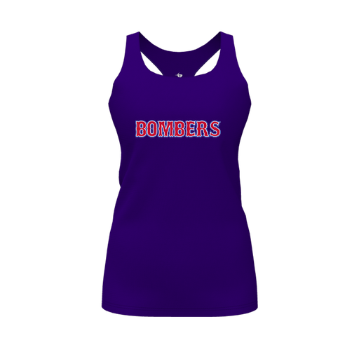[FT0TRBPP-FYS-LOGO1] Decker Racerback Tank Top (Female Youth S, Purple, Logo 1)