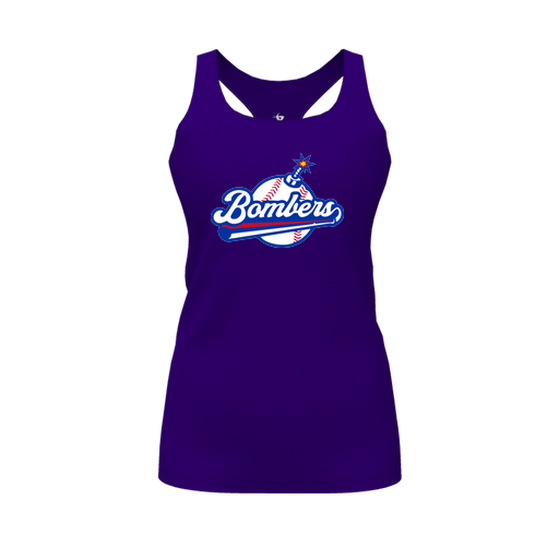 [CUS-DFW-RCBK-PER-PUR-FYS-LOGO2] Racerback Tank Top (Female Youth S, Purple, Logo 2)