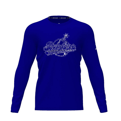 [CUS-DRIF-TEES-PER-CNK-LSL-RYL-YXS-LOGO2] Dri Fit Performance T-Shirt (Youth XS, Royal, Logo 2, Long Sleeve)