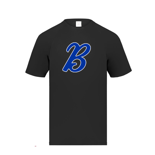 [2791.080.S-LOGO3] Youth Smooth Sport T-Shirt (Youth S, Black, Logo 3)
