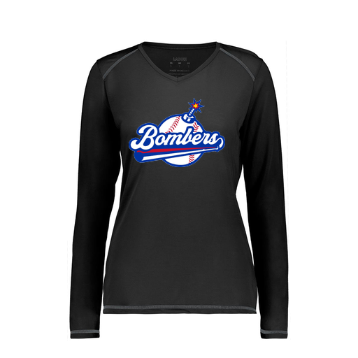 [6847.080.XS-LOGO2] Women's SoftTouch Long Sleeve (Female Adult XS, Black, Logo 2)