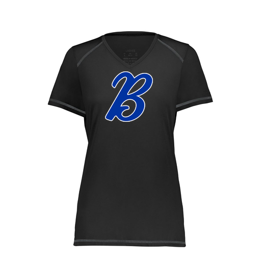 [6844.080.XS-LOGO3] Women's SoftTouch Short Sleeve (Female Adult XS, Black, Logo 3)