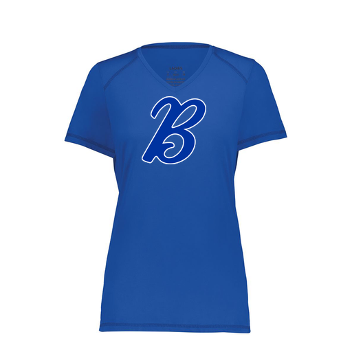 [6844.060.XS-LOGO3] Women's SoftTouch Short Sleeve (Female Adult XS, Royal, Logo 3)