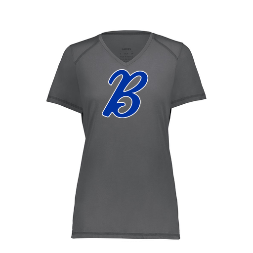 [6844.98D.XS-LOGO3] Women's SoftTouch Short Sleeve (Female Adult XS, Gray, Logo 3)