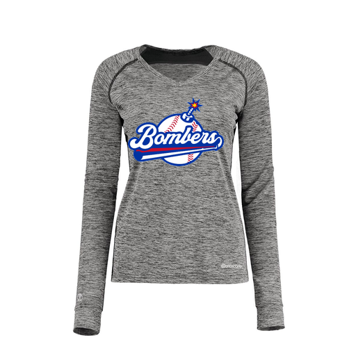 [222770.K94.XS-LOGO2] Ladies Electric Long Sleeve Shirt (Female Adult XS, Black, Logo 2)