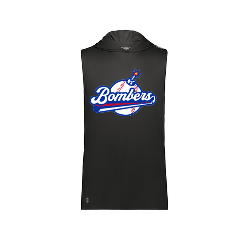 [222590.080.XS-LOGO2] Men's CoolDry Sleeveless Hoodie (Adult XS, Black, Logo 2)