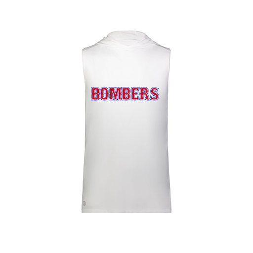 [222590.005.XS-LOGO1] Men's CoolDry Sleeveless Hoodie (Adult XS, White, Logo 1)