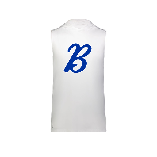 [222590.005.XS-LOGO3] Men's CoolDry Sleeveless Hoodie (Adult XS, White, Logo 3)