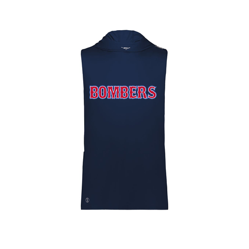 [222590.065.XS-LOGO1] Men's CoolDry Sleeveless Hoodie (Adult XS, Navy, Logo 1)