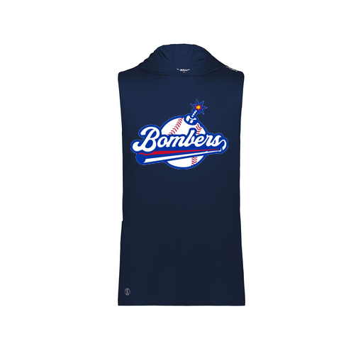 [222590.065.XS-LOGO2] Men's CoolDry Sleeveless Hoodie (Adult XS, Navy, Logo 2)