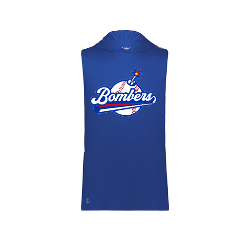 [222590.060.XS-LOGO2] Men's CoolDry Sleeveless Hoodie (Adult XS, Royal, Logo 2)
