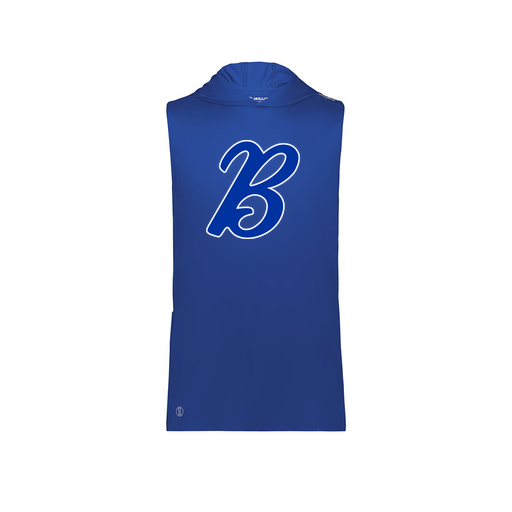 [222590.060.XS-LOGO3] Men's CoolDry Sleeveless Hoodie (Adult XS, Royal, Logo 3)