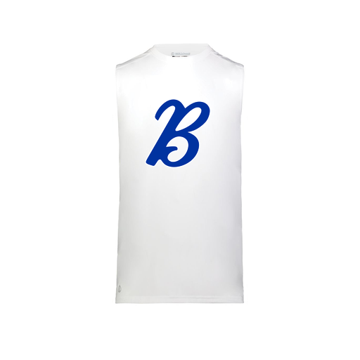 [222593.005.S-LOGO3] Men's CoolDry TankTop (Adult S, White, Logo 3)