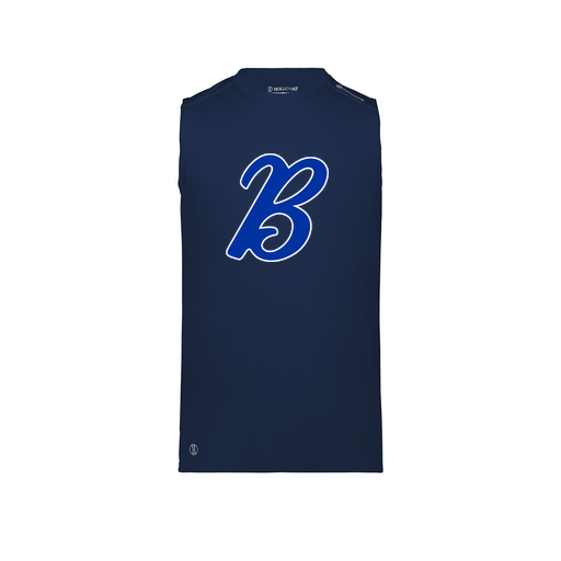 [222593.065.S-LOGO3] Men's CoolDry TankTop (Adult S, Navy, Logo 3)