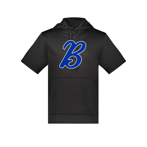 [6871.080.S-LOGO3] Men's Dri Fit Short Sleeve Hoodie (Adult S, Black, Logo 3)