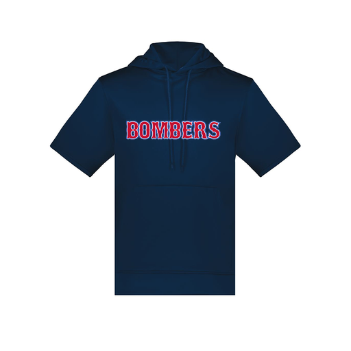 [6871.065.S-LOGO1] Men's Dri Fit Short Sleeve Hoodie (Adult S, Navy, Logo 1)