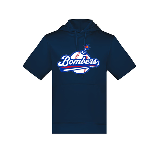 [6871.065.S-LOGO2] Men's Dri Fit Short Sleeve Hoodie (Adult S, Navy, Logo 2)