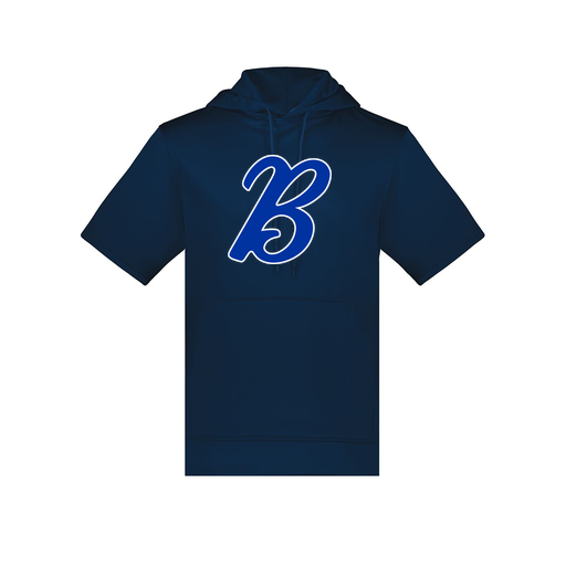 [6871.065.S-LOGO3] Men's Dri Fit Short Sleeve Hoodie (Adult S, Navy, Logo 3)