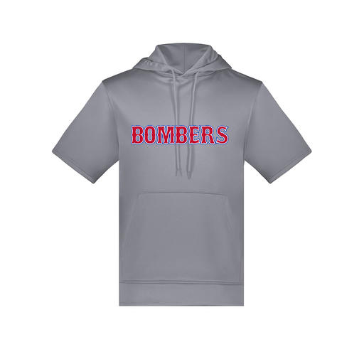 [6871.059.S-LOGO1] Men's Dri Fit Short Sleeve Hoodie (Adult S, Gray, Logo 1)