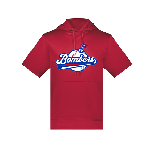 [6871.083.S-LOGO2] Men's Dri Fit Short Sleeve Hoodie (Adult S, Red, Logo 2)