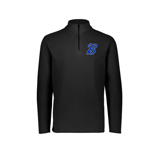 [6863.080.XS-LOGO3] Men's MicroFleece 1/4 Zip Pullover (Adult XS, Black, Logo 3)