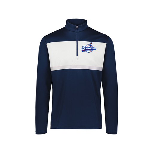 [222691.301.S-LOGO2] Youth Bold 1/4 Zip Pullover (Youth S, Navy, Logo 2)