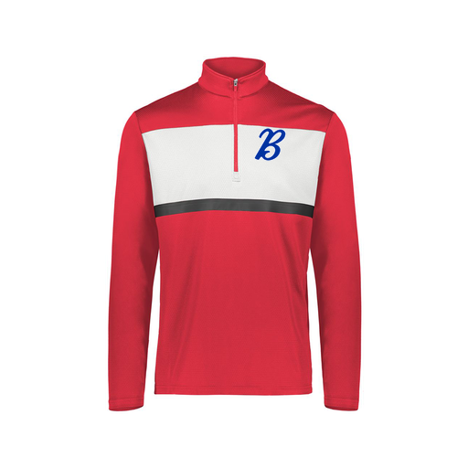 [222691.T20.S-LOGO3] Youth Bold 1/4 Zip Pullover (Youth S, Red, Logo 3)