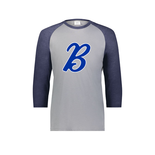 [6880.29V.S-LOGO3] Youth Vintage 3/4 T-Shirt (Youth S, Navy, Logo 3)