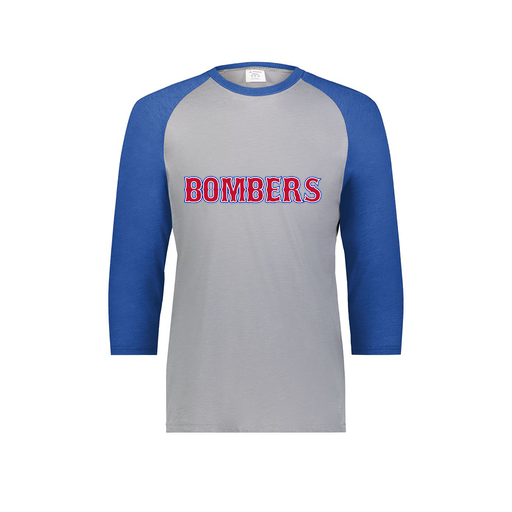 [6880.28V.S-LOGO1] Youth Vintage 3/4 T-Shirt (Youth S, Royal, Logo 1)