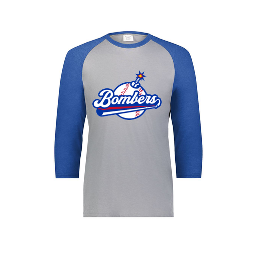 [6880.28V.S-LOGO2] Youth Vintage 3/4 T-Shirt (Youth S, Royal, Logo 2)