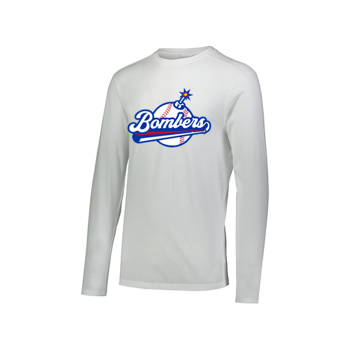 [FTLCUBWH-AXS-LOGO2] Decker Men's Tri-Blend T-Shirt - Long Sleeve (Adult XS, White, Logo 2)