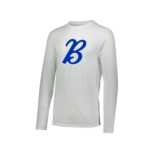 [FTLCUBWH-AXS-LOGO3] Decker Men's Tri-Blend T-Shirt - Long Sleeve (Adult XS, White, Logo 3)