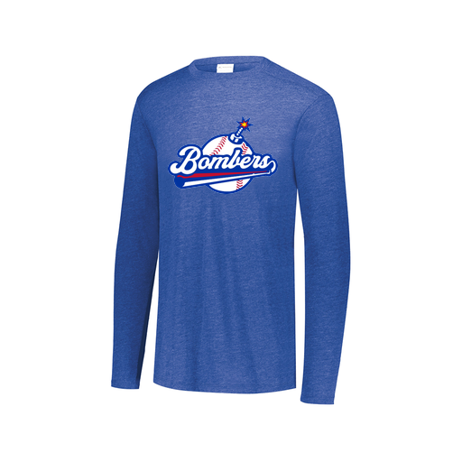 [3075.U55.XS-LOGO2] Decker Men's Tri-Blend T-Shirt - Long Sleeve (Adult XS, Royal, Logo 2)