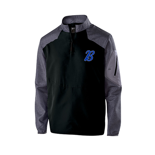 [229155.H05.XS-LOGO3] Men's Raider LS Pullover (Adult XS, Black, Logo 3)