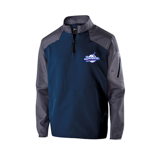 [229155.H03.XS-LOGO2] Men's Raider LS Pullover (Adult XS, Navy, Logo 2)
