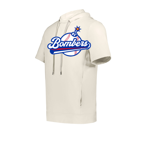 [222505.907.S-LOGO2] Men's Venturs Soft Knit Short Sleeve Hoodie (Adult S, White, Logo 2)