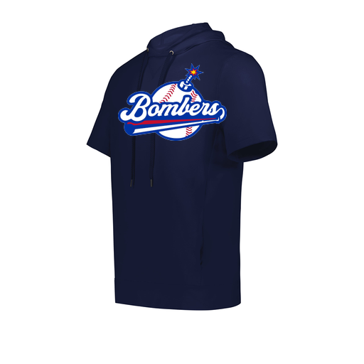 [222505.065.S-LOGO2] Men's Venturs Soft Knit Short Sleeve Hoodie (Adult S, Navy, Logo 2)