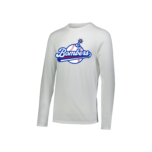 [3076.005.S-LOGO2] Youth LS Ultra-blend T-Shirt (Youth S, White, Logo 2)