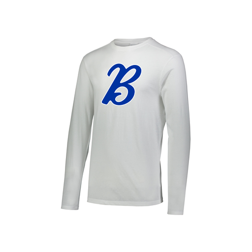 [3076.005.S-LOGO3] Youth LS Ultra-blend T-Shirt (Youth S, White, Logo 3)