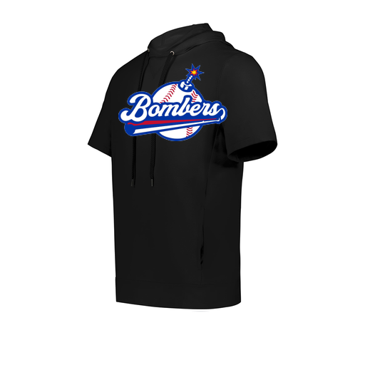 [222605.080.S-LOGO2] YOUTH VENTURA SOFT KNIT SHORT SLEEVE HOODIE (Youth S, Black, Logo 2)