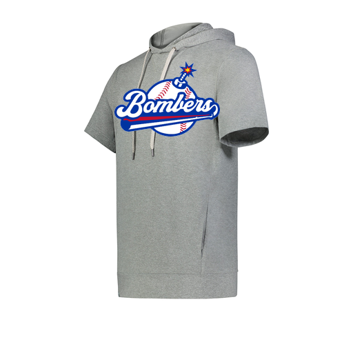 [222605-SIL-YS-LOGO2] YOUTH VENTURA SOFT KNIT SHORT SLEEVE HOODIE (Youth S, Silver, Logo 2)
