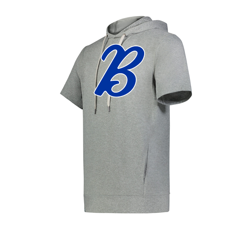 [222605-SIL-YS-LOGO3] YOUTH VENTURA SOFT KNIT SHORT SLEEVE HOODIE (Youth S, Silver, Logo 3)