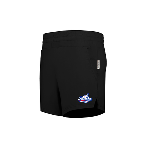 [223704.080.XS-LOGO2] LADIES VENTURA SOFT KNIT SHORTS (Female Adult XS, Black, Logo 2)