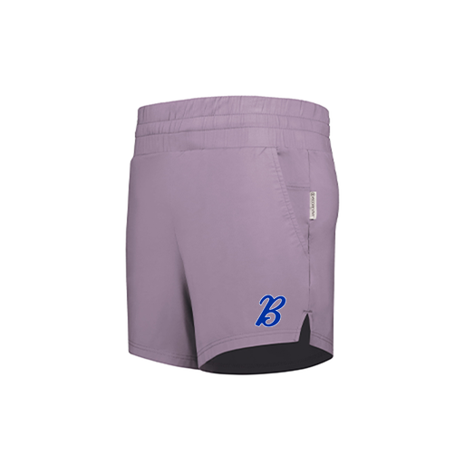 [223704.J63.XS-LOGO3] LADIES VENTURA SOFT KNIT SHORTS (Female Adult XS, Purple, Logo 3)