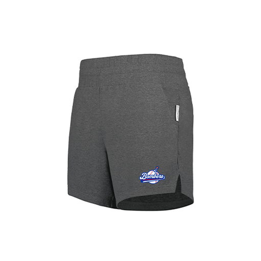 [223704.E83.XS-LOGO2] LADIES VENTURA SOFT KNIT SHORTS (Female Adult XS, Gray, Logo 2)
