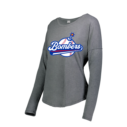 [3077.013.XS-LOGO2] Ladies LS Ultra-blend T-Shirt (Female Adult XS, Gray, Logo 2)